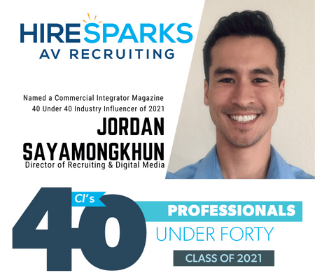 Jordan Sayamongkhun Named a Commercial Integrator Magazine 40 Under 40 Industry Influencer of 2021